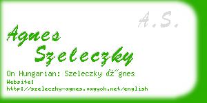 agnes szeleczky business card